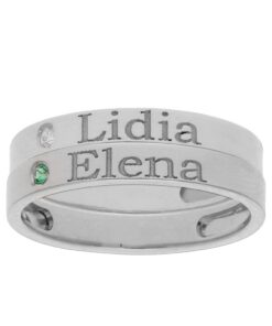 SORTIJA PLATA 925MM - 2 ANILLOS PERSONALIZADOS NOMBRE