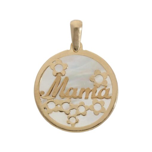 COLGANTE ORO 18KL MAMA NACAR - 16MM