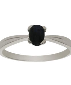 SORTIJA ORO BLANCO 18KL ZAFIRO FINO