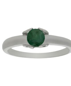 SORTIJA ORO BLANCO 18KL ESMERALDA FINA