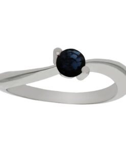 SORTIJA ORO BLANCO 18KL ZAFIRO FINO