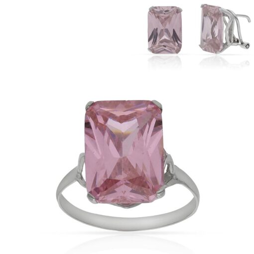 SORTIJA ORO 18KL PIEDRA ROSA