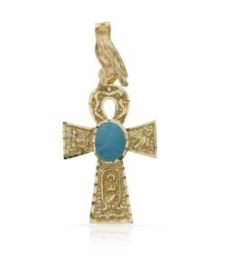 CRUZ DE LA VIDA ORO 18KL - 17x30MM