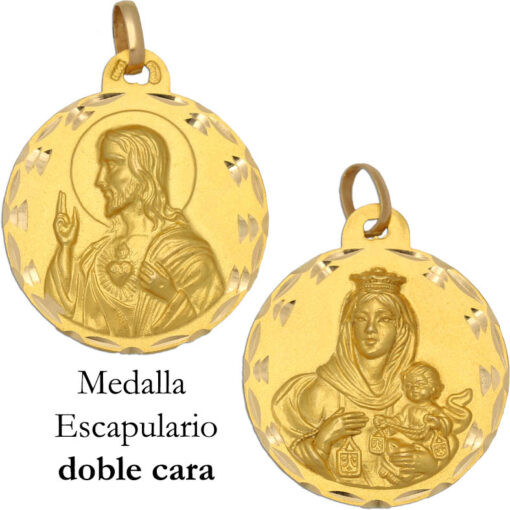 MEDALLA ORO 18KL ESCAPULARIO - 29MM