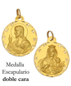 MEDALLA ORO 18KL ESCAPULARIO - 19MM