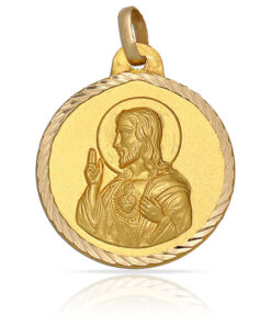 MEDALLA ORO 18KL SAGRADO CORAZON - 22MM