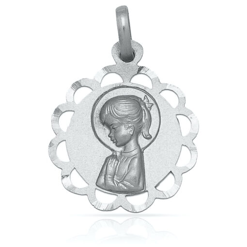 MEDALLA PLATA 925MM VIRGEN NIÑA - 17MM