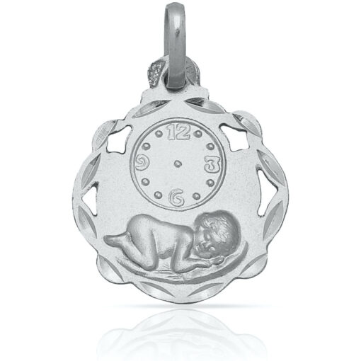 MEDALLA PLATA 925MM RELOJ - 16x20MM