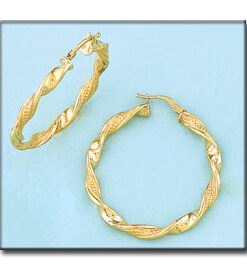 AROS ORO 18KL ONDULADOS - 30MM