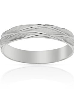 ALIANZA ORO BLANCO 18KL - 4MM