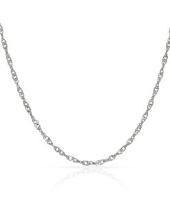 CADENA ORO BLANCO 18KL SINGAPUR -  2MM