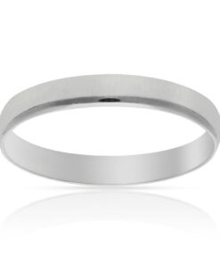 ALIANZA ORO BLANCO 18KL LISA - 3MM