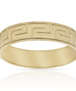 ALIANZA ORO 18KL TALLADA GRECA - 5MM