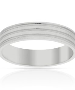 ALIANZA ORO BLANCO 18KL TALLLADA - 5MM
