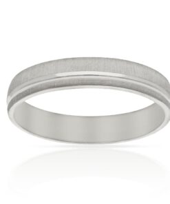 ALIANZA ORO BLANCO 18KL MATE-BRILLO - 5MM