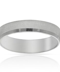 ALIANZA ORO BLANCO 18KL MATE-BRILLO - 5MM