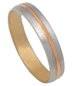 ALIANZA ORO ROSA - ORO BLANCO 18KL - 4MM
