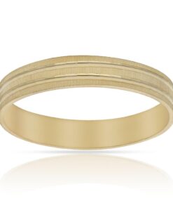 ALIANZA ORO 18KL MATE - BRILLO - 3.50MM