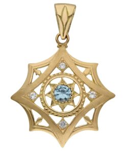 COLGANTE ORO 18KL ESTRELLA CIRCONITAS