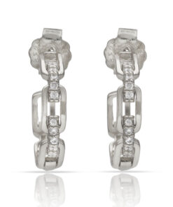 AROS PLATA 925MM ESLABONES + CIRCONITAS - 12MM