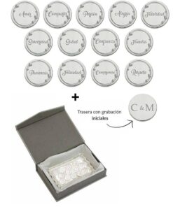 ARRAS PERSONALIZADAS PALABRAS · PLATA DE LEY + BANDEJA + ESTUCHE